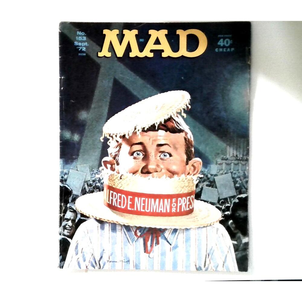 Mad Magazine #153 Sept 1972 - Dirty Harry, Alfred E. Neuman President, Longshot